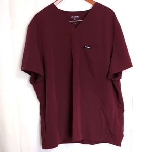 Jaanuu The Niels Burgundy Scrub Top Size 3XL